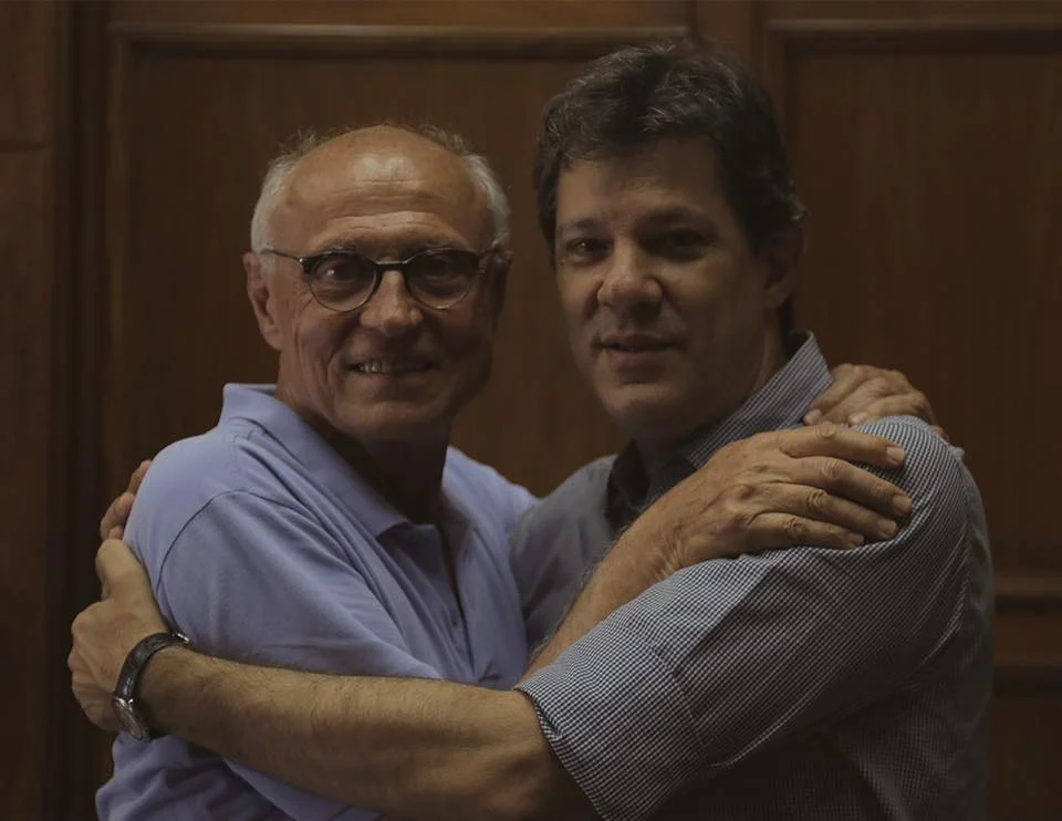 Eduardo Suplicy, Em um abraço com Fernando Haddad (2017)